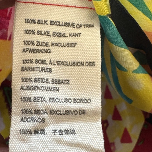 Johnny Was Silk Tunic Womens Large Boho Floral Aztec Print Top Shirt Large - Picture 7 of 7